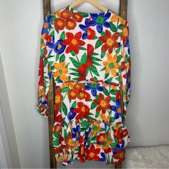 First Love Bubble Sleeve Floral Print Dress - Picture 5 of 5